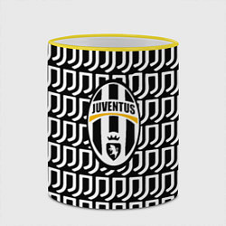 Кружка 3D Juventus pattern fc, цвет: 3D-желтый кант — фото 2