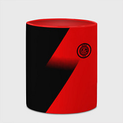 Кружка 3D Inter geometry red sport, цвет: 3D-белый + красный — фото 2