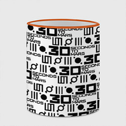 Кружка 3D Thirty Seconds to Mars pattern rock, цвет: 3D-оранжевый кант — фото 2