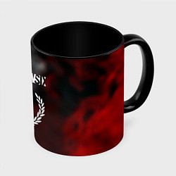 Кружка 3D Rainbow six gradient fire, цвет: 3D-белый + черный