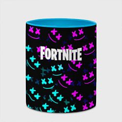 Кружка 3D Marshmello neon fortnite, цвет: 3D-белый + небесно-голубой — фото 2