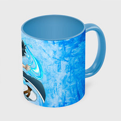 Кружка 3D Грей Фуллбастер из Хвоста феи, цвет: 3D-белый + небесно-голубой