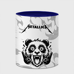Кружка 3D Metallica рок панда на светлом фоне, цвет: 3D-белый + синий — фото 2