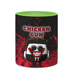 Кружка 3D Chicken gun clown, цвет: 3D-белый + светло-зеленый — фото 2