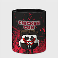 Кружка 3D Chicken gun clown, цвет: 3D-белый + черный — фото 2