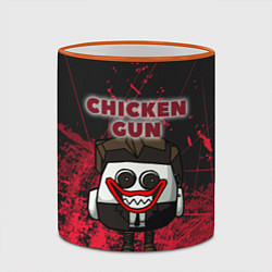 Кружка 3D Chicken gun clown, цвет: 3D-оранжевый кант — фото 2