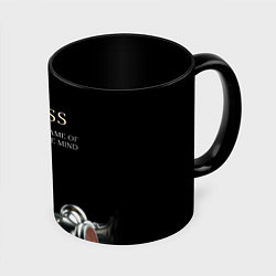 Кружка 3D Тихая игра музыки разума, цвет: 3D-белый + черный