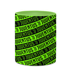 Кружка 3D Juventus green pattern sport, цвет: 3D-белый + светло-зеленый — фото 2