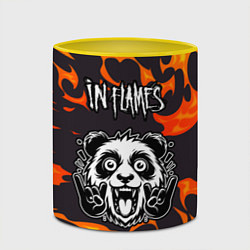 Кружка 3D In Flames рок панда и огонь, цвет: 3D-белый + желтый — фото 2