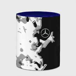 Кружка 3D Mercedes benz sport germany steel, цвет: 3D-белый + синий — фото 2