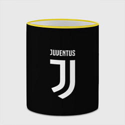 Кружка 3D Juventus sport fc белое лого, цвет: 3D-желтый кант — фото 2
