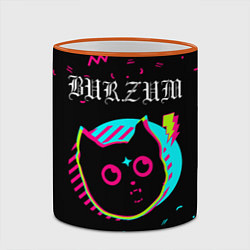 Кружка 3D Burzum - rock star cat, цвет: 3D-оранжевый кант — фото 2