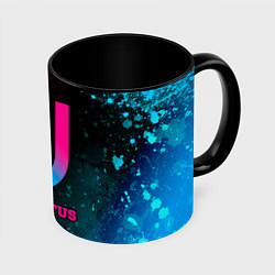 Кружка 3D Juventus - neon gradient, цвет: 3D-белый + черный