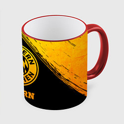 Кружка 3D Bayern - gold gradient, цвет: 3D-красный кант