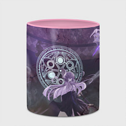 Кружка 3D Sousou no Frieren Фрирен Ферн magic, цвет: 3D-белый + розовый — фото 2