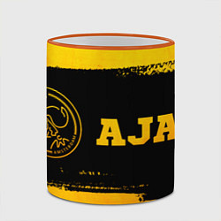 Кружка 3D Ajax - gold gradient по-горизонтали, цвет: 3D-оранжевый кант — фото 2