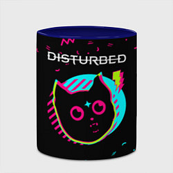 Кружка 3D Disturbed - rock star cat, цвет: 3D-белый + синий — фото 2