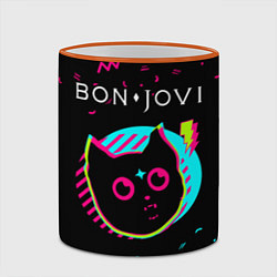 Кружка 3D Bon Jovi - rock star cat, цвет: 3D-оранжевый кант — фото 2