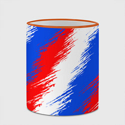 Кружка 3D Триколор штрихи красок, цвет: 3D-оранжевый кант — фото 2