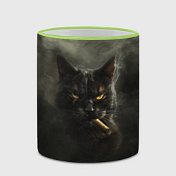 Кружка 3D Кот - Бегемот, цвет: 3D-светло-зеленый кант — фото 2
