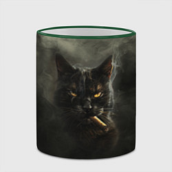 Кружка 3D Кот - Бегемот, цвет: 3D-зеленый кант — фото 2