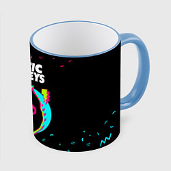 Кружка 3D Arctic Monkeys - rock star cat, цвет: 3D-небесно-голубой кант
