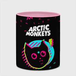 Кружка 3D Arctic Monkeys - rock star cat, цвет: 3D-белый + розовый — фото 2