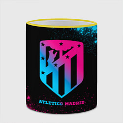 Кружка 3D Atletico Madrid - neon gradient, цвет: 3D-желтый кант — фото 2