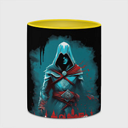 Кружка 3D Assassins creed синий дым, цвет: 3D-белый + желтый — фото 2