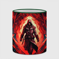 Кружка 3D Assassins creed выход из огня, цвет: 3D-зеленый кант — фото 2