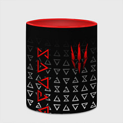 Кружка 3D Знаки начальной магии из The witcher, цвет: 3D-белый + красный — фото 2