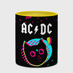 Кружка 3D AC DC - rock star cat, цвет: 3D-белый + желтый — фото 2