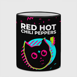 Кружка 3D Red Hot Chili Peppers - rock star cat, цвет: 3D-черный кант — фото 2