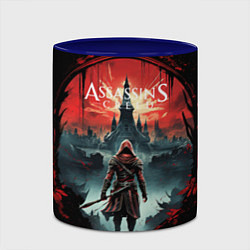 Кружка 3D Assassins creed город на горизонте, цвет: 3D-белый + синий — фото 2