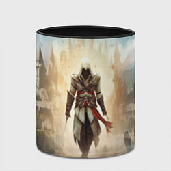 Кружка 3D Assassins creed на фоне дворца, цвет: 3D-белый + черный — фото 2