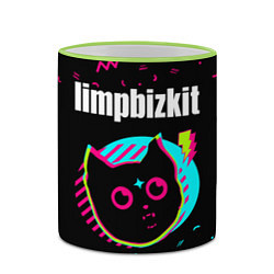 Кружка 3D Limp Bizkit - rock star cat, цвет: 3D-светло-зеленый кант — фото 2