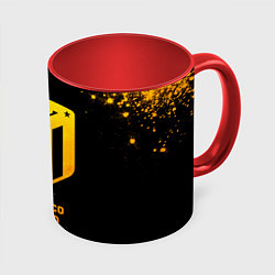 Кружка 3D Atletico Madrid - gold gradient, цвет: 3D-белый + красный