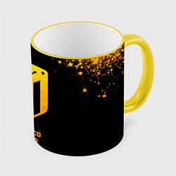 Кружка 3D Atletico Madrid - gold gradient, цвет: 3D-желтый кант