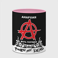 Кружка 3D Анархия - Punks not dead, цвет: 3D-белый + розовый — фото 2