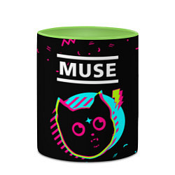 Кружка 3D Muse - rock star cat, цвет: 3D-белый + светло-зеленый — фото 2