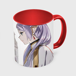 Кружка 3D Sousou no Frieren: Himmel Love, цвет: 3D-белый + красный