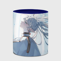 Кружка 3D Sousou no Frieren Фрирен beautiful, цвет: 3D-белый + синий — фото 2