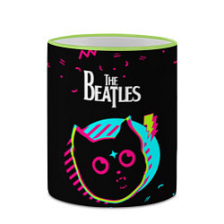 Кружка 3D The Beatles - rock star cat, цвет: 3D-светло-зеленый кант — фото 2