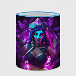 Кружка 3D League Of Legends Akali Kda, цвет: 3D-небесно-голубой кант — фото 2