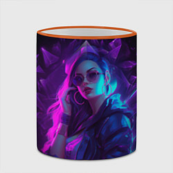 Кружка 3D League of Legends Kaisa Kda style, цвет: 3D-оранжевый кант — фото 2