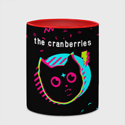 Кружка 3D The Cranberries - rock star cat, цвет: 3D-белый + красный — фото 2