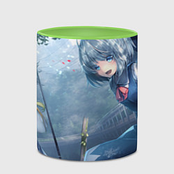Кружка 3D Touhou Project Cirno Daiyousei, цвет: 3D-белый + светло-зеленый — фото 2