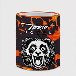 Кружка 3D Tokio Hotel рок панда и огонь, цвет: 3D-оранжевый кант — фото 2