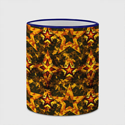 Кружка 3D Огненные звезды 9 мая, цвет: 3D-синий кант — фото 2