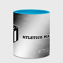 Кружка 3D Atletico Madrid sport на светлом фоне по-горизонта, цвет: 3D-белый + небесно-голубой — фото 2